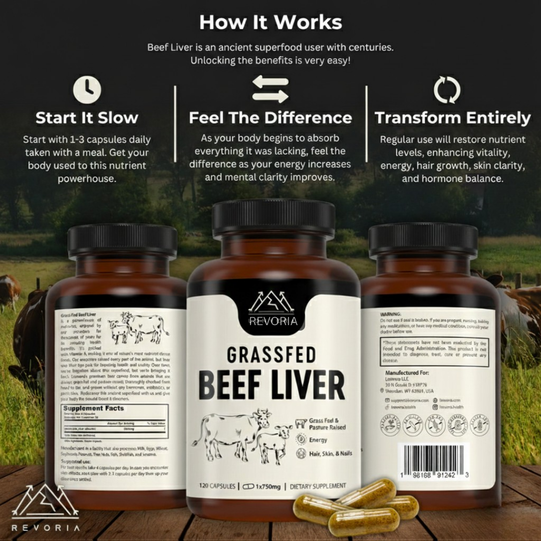 Revoria Grass Fed Beef Liver Capsules